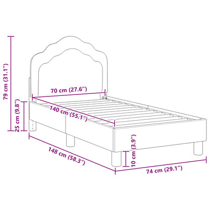 Peuterbedframe met hoofdbord Roze 70 x 140 cm Fluweel