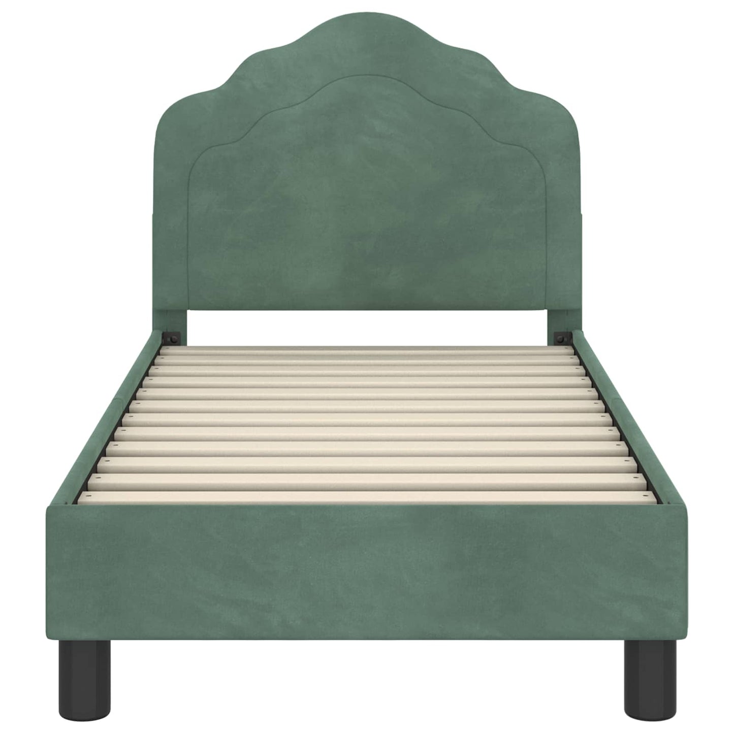 Peuterbedframe met hoofdbord Zeegroen 70 x 140 cm Fluweel