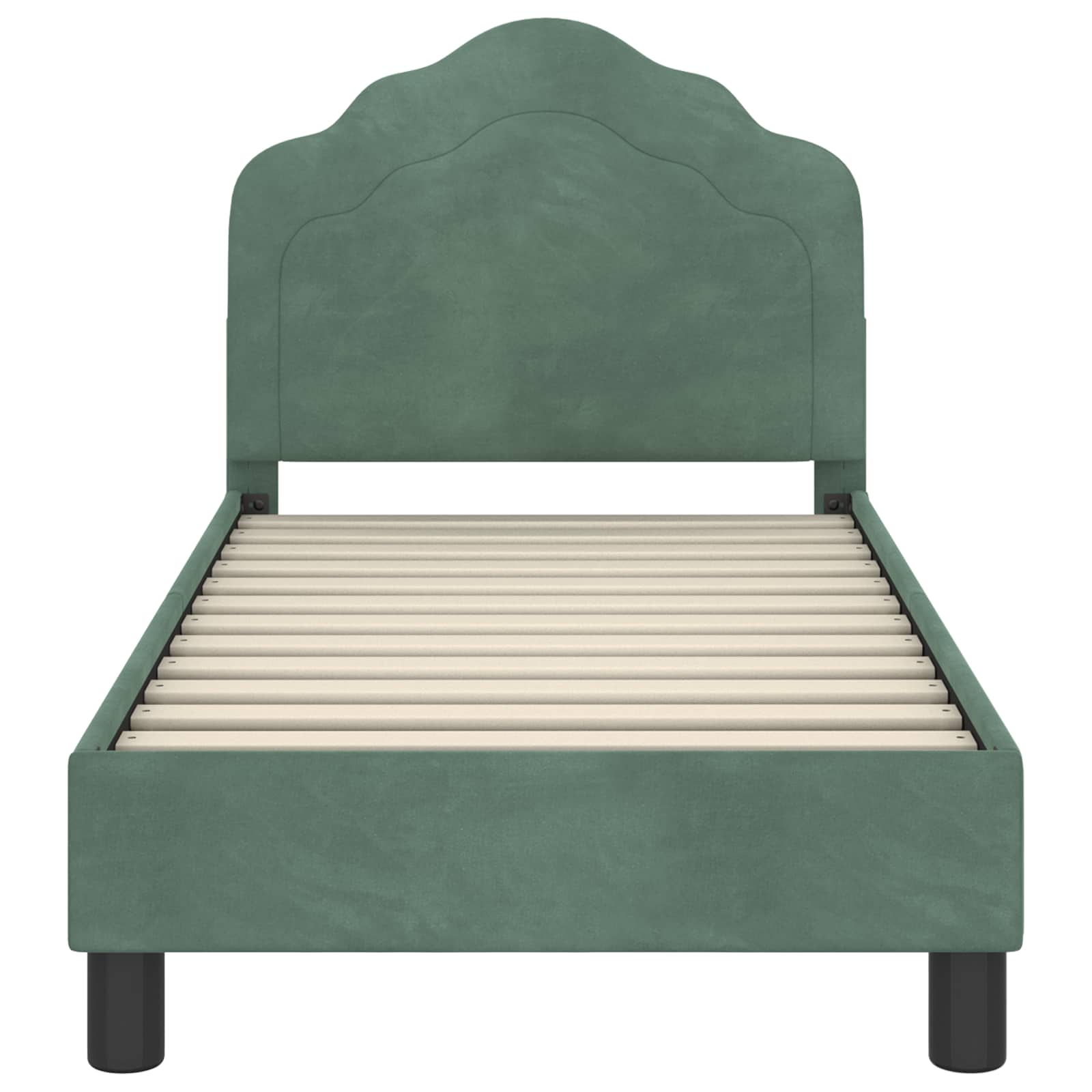 Peuterbedframe met hoofdbord Zeegroen 70 x 140 cm Fluweel