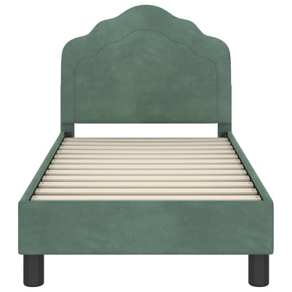 Peuterbedframe met hoofdbord Zeegroen 70 x 140 cm Fluweel