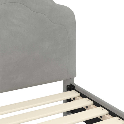 Bedframe voor kinderen met hoofdbord Lichtgrijs 80 x 160 cm