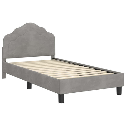 Bedframe voor kinderen met hoofdbord Lichtgrijs 80 x 160 cm