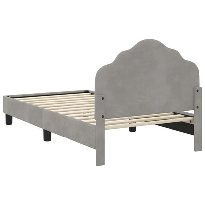 Bedframe voor kinderen met hoofdbord Lichtgrijs 80 x 160 cm