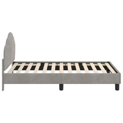 Bedframe voor kinderen met hoofdbord Lichtgrijs 80 x 160 cm