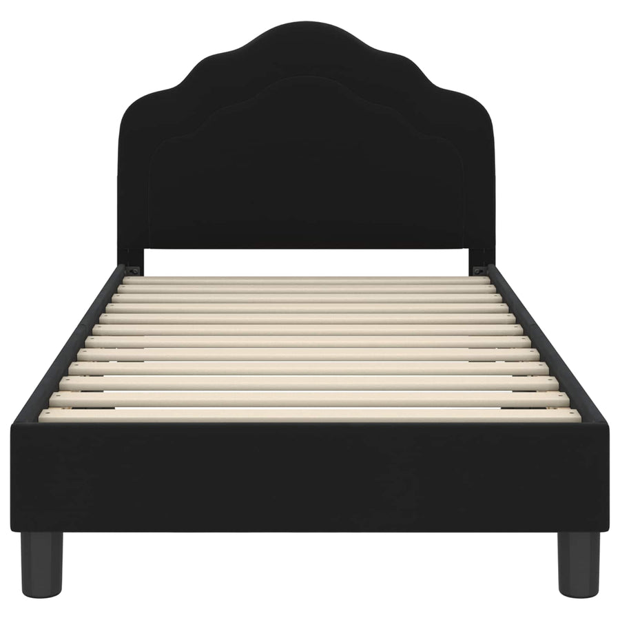 Bedframe voor kinderen met hoofdbord Zwart 80 x 160 cm Fluweel