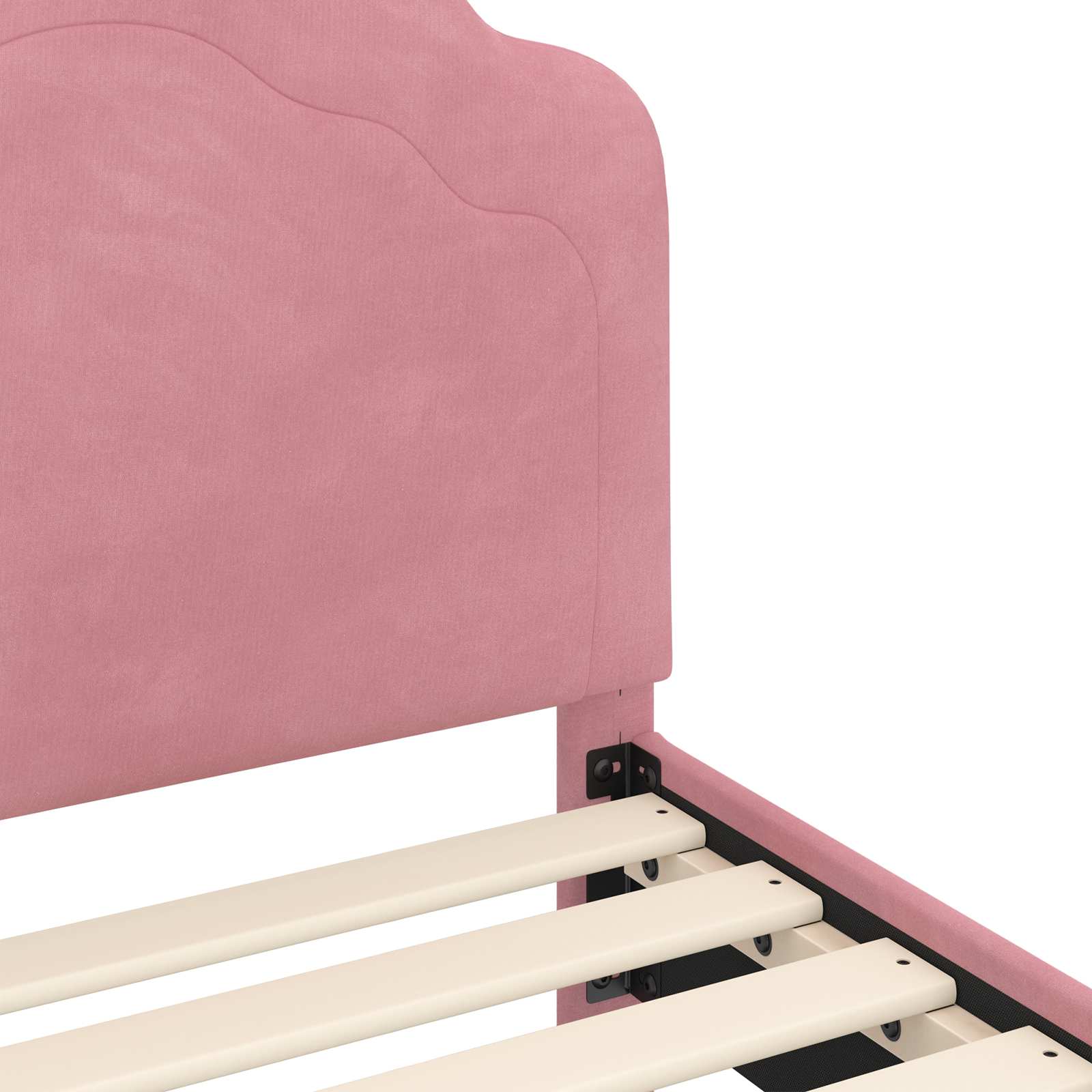 Bedframe voor kinderen met hoofdbord Roze 80 x 160 cm Fluweel