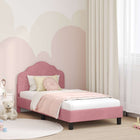 Kinderbed 80 x 160 cm roze fluweel