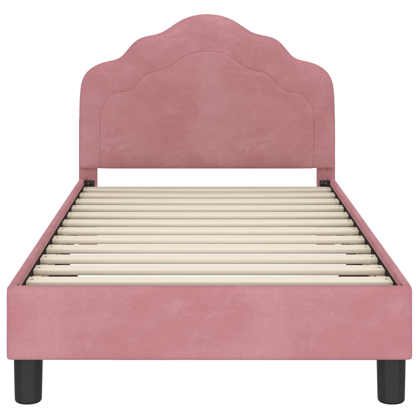 Bedframe voor kinderen met hoofdbord Roze 80 x 160 cm Fluweel