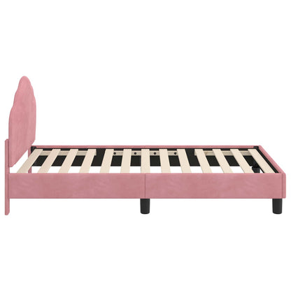 Bedframe voor kinderen met hoofdbord Roze 80 x 160 cm Fluweel
