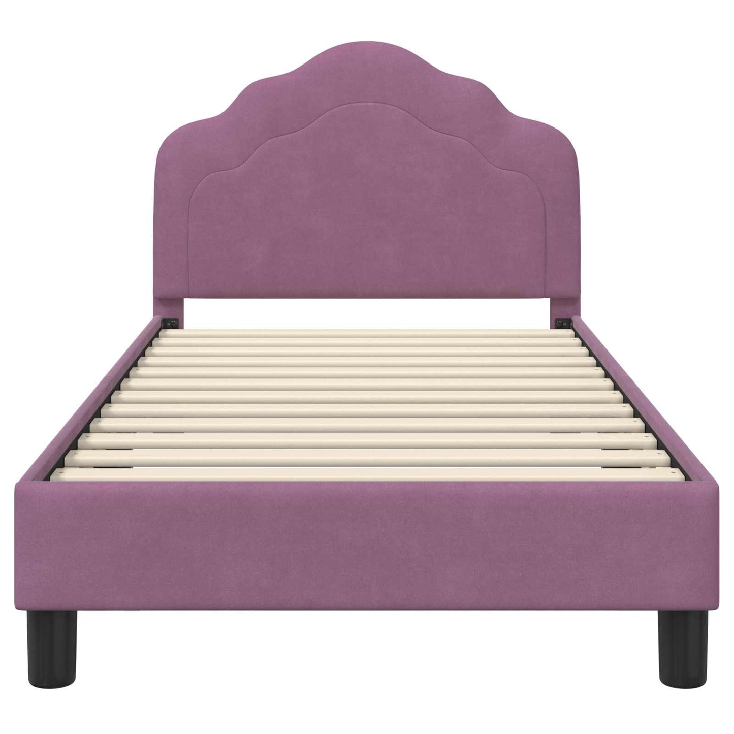 Bedframe voor kinderen met hoofdbord Paars 80 x 160 cm Fluweel