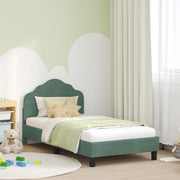 Kinderbedframe 80x160 cm zeegroen bewerkt hout