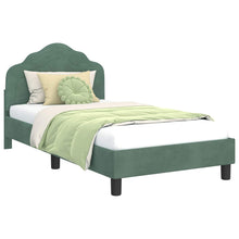 Bedframe voor kinderen met hoofdbord Zeegroen 80 x 160 cm