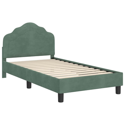 Bedframe voor kinderen met hoofdbord Zeegroen 80 x 160 cm