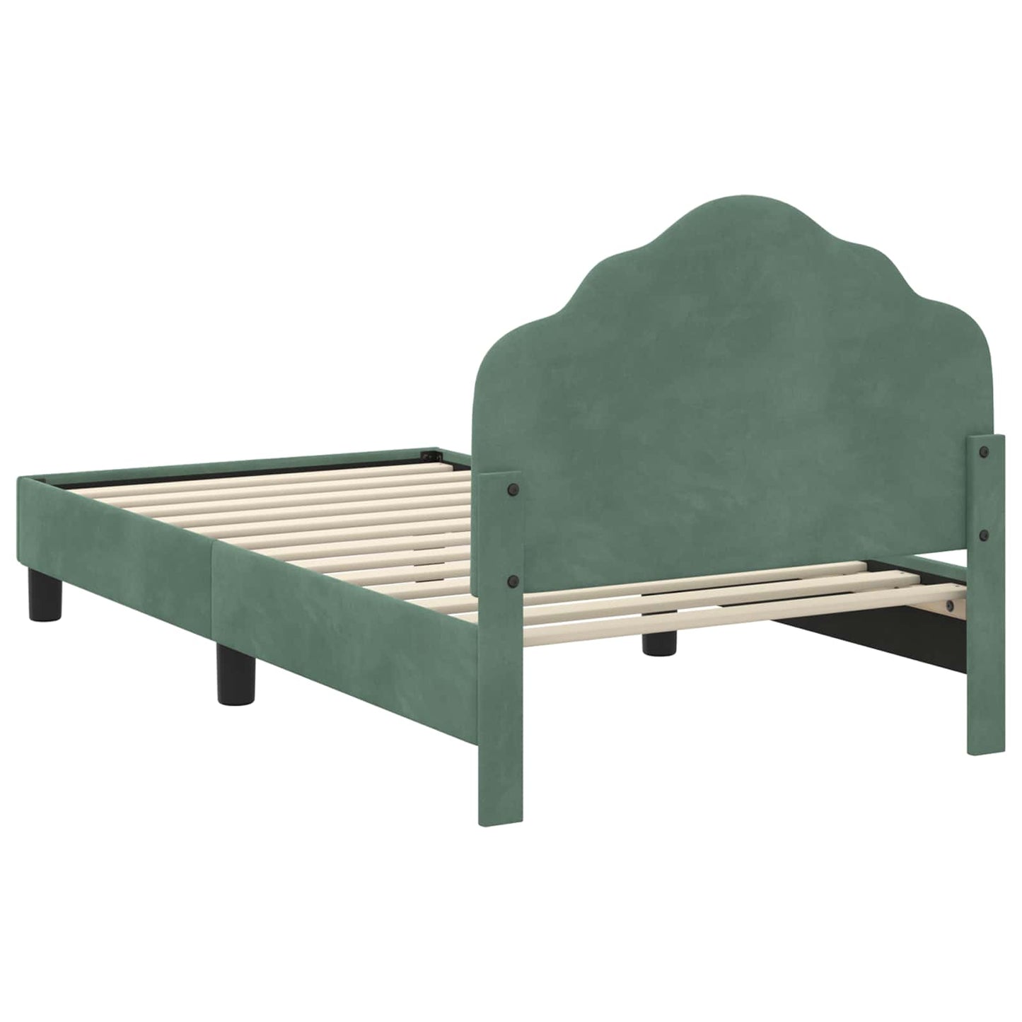 Bedframe voor kinderen met hoofdbord Zeegroen 80 x 160 cm