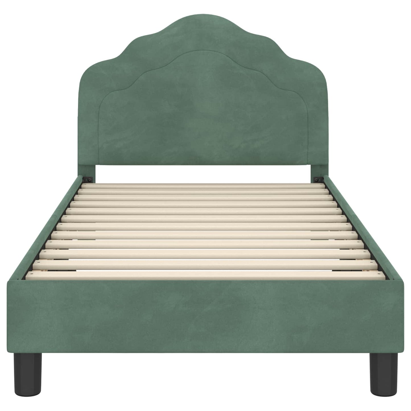 Bedframe voor kinderen met hoofdbord Zeegroen 80 x 160 cm