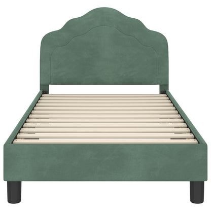 Bedframe voor kinderen met hoofdbord Zeegroen 80 x 160 cm