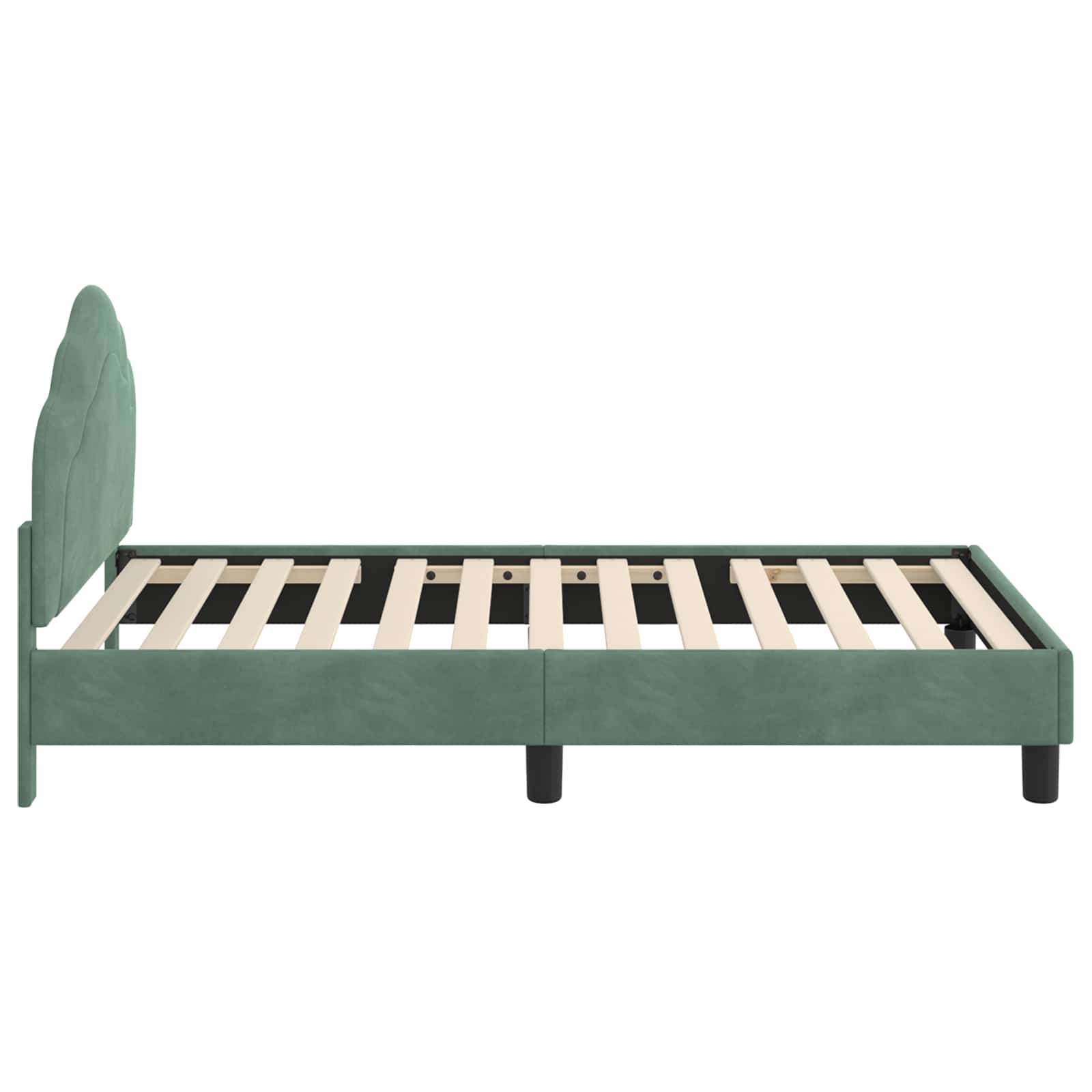 Bedframe voor kinderen met hoofdbord Zeegroen 80 x 160 cm