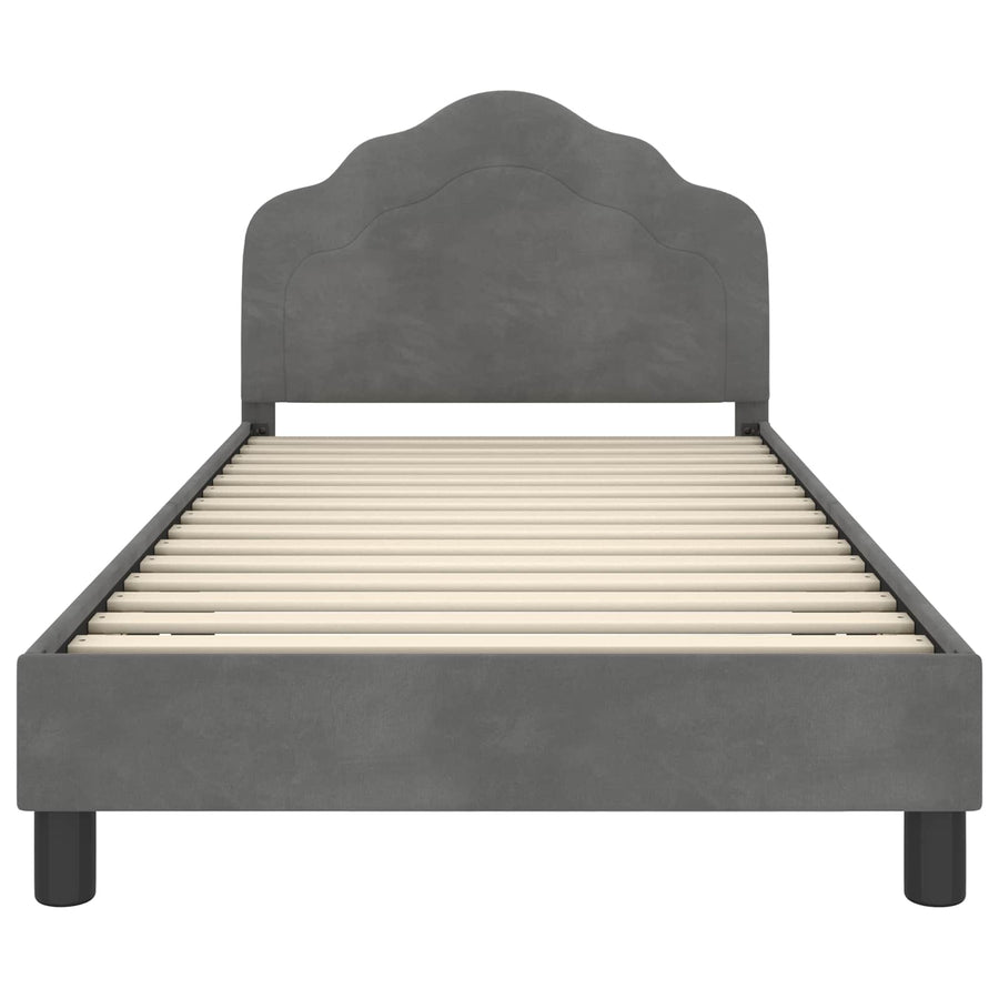 Bedframe voor kinderen met hoofdbord Donkergrijs 80 x 200 cm