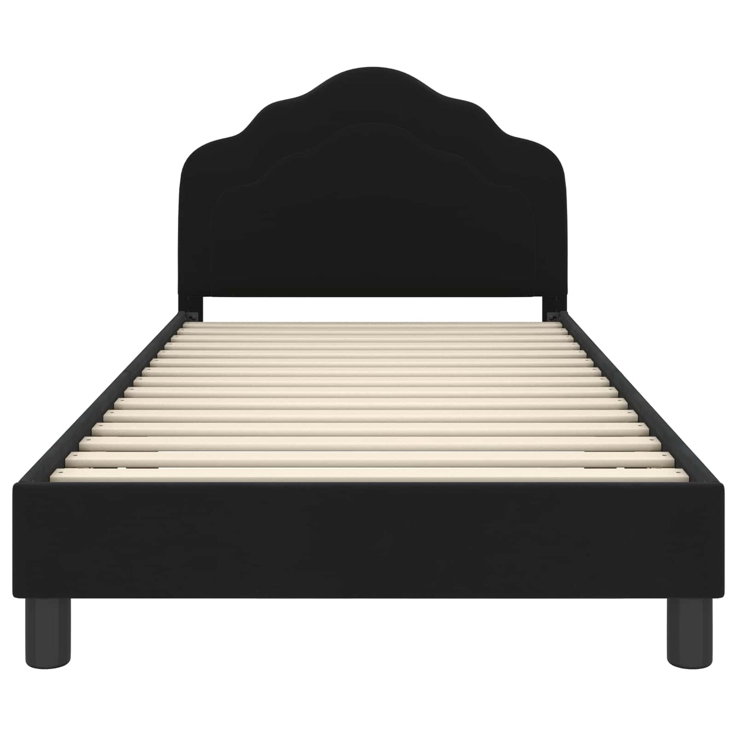 Bedframe voor kinderen met hoofdbord Zwart 80 x 200 cm Fluweel
