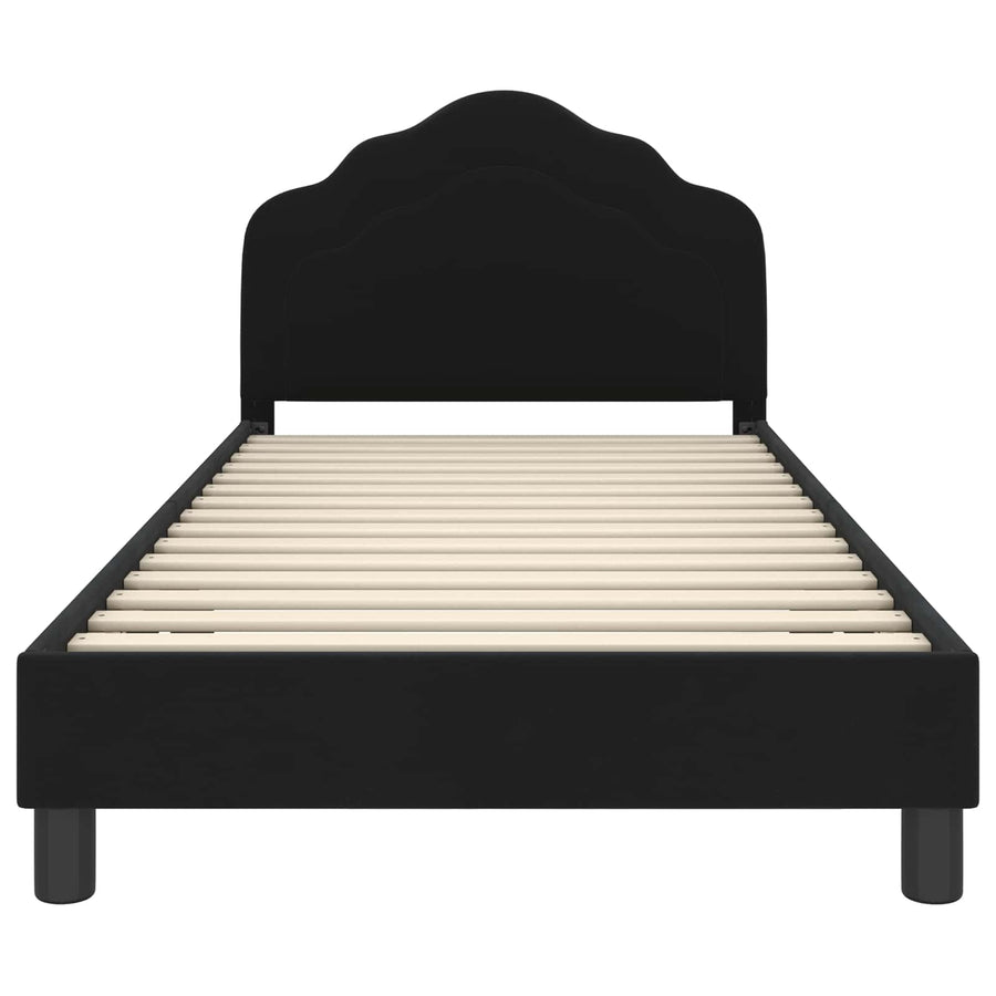 Bedframe voor kinderen met hoofdbord Zwart 80 x 200 cm Fluweel