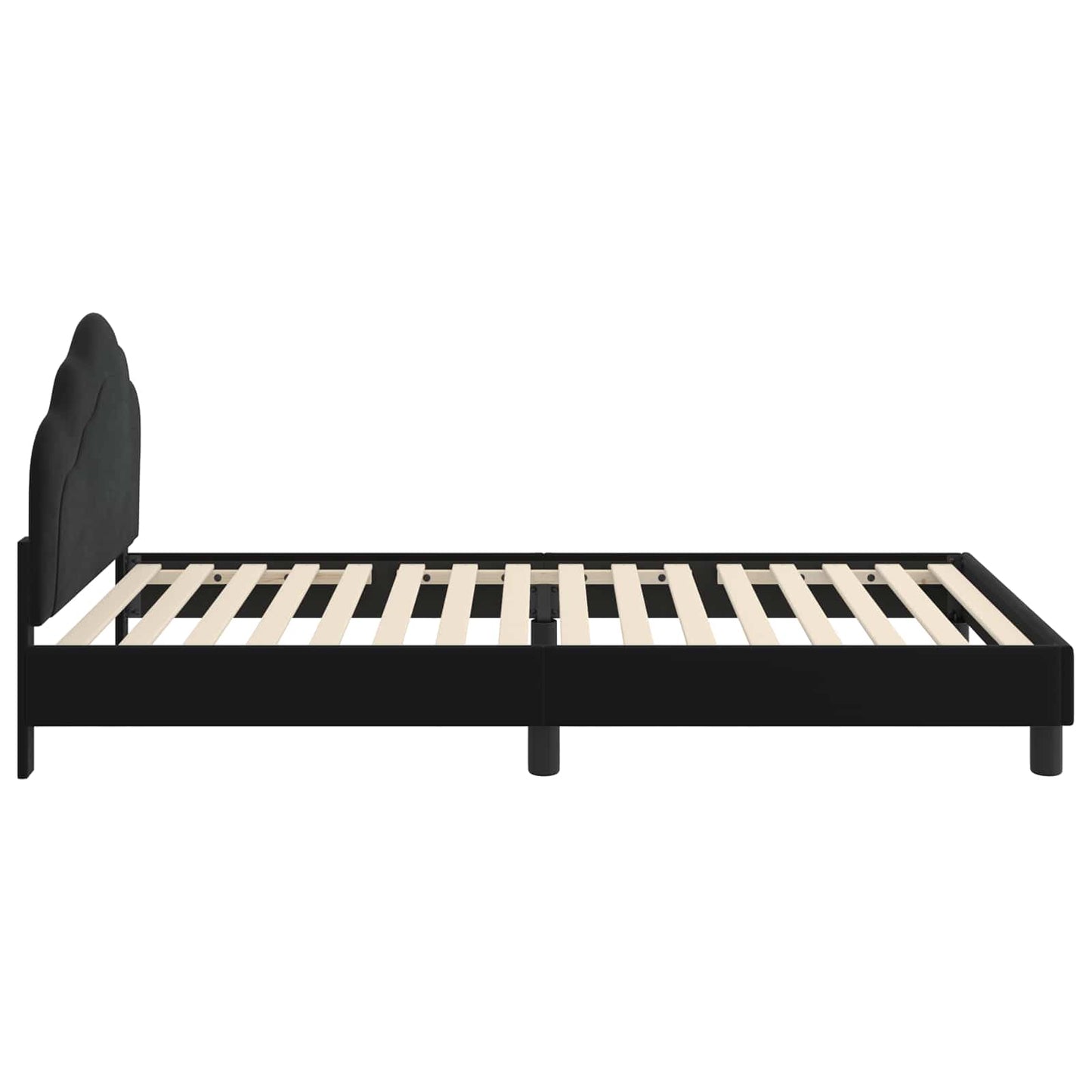 Bedframe voor kinderen met hoofdbord Zwart 80 x 200 cm Fluweel