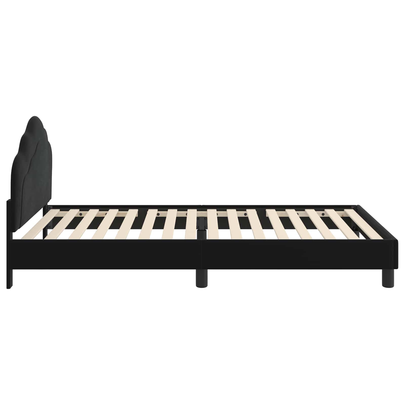 Bedframe voor kinderen met hoofdbord Zwart 80 x 200 cm Fluweel