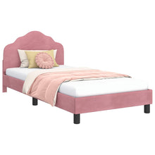 Bedframe voor kinderen met hoofdbord Roze 80 x 200 cm Fluweel