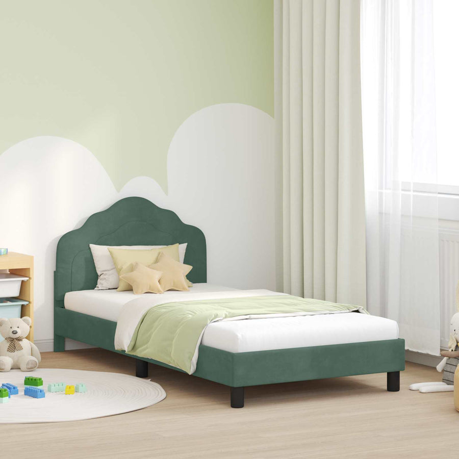 Bedframe voor kinderen met hoofdbord Zeegroen 80 x 200 cm
