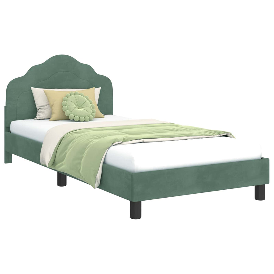 Bedframe voor kinderen met hoofdbord Zeegroen 80 x 200 cm