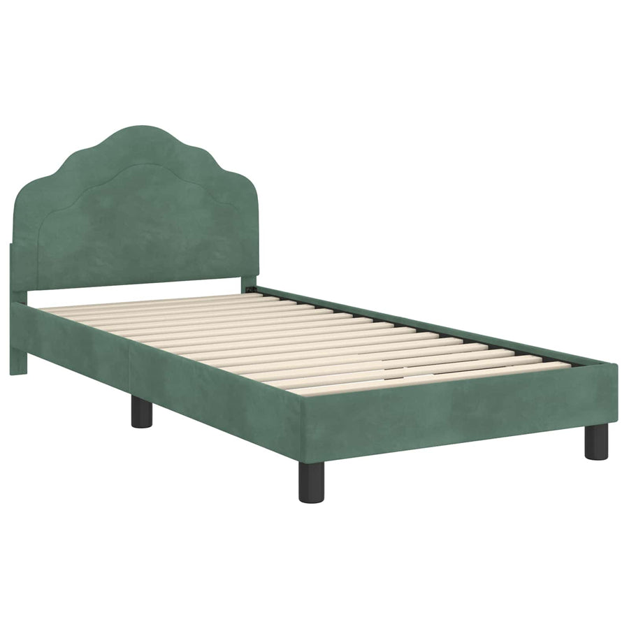 Bedframe voor kinderen met hoofdbord Zeegroen 80 x 200 cm