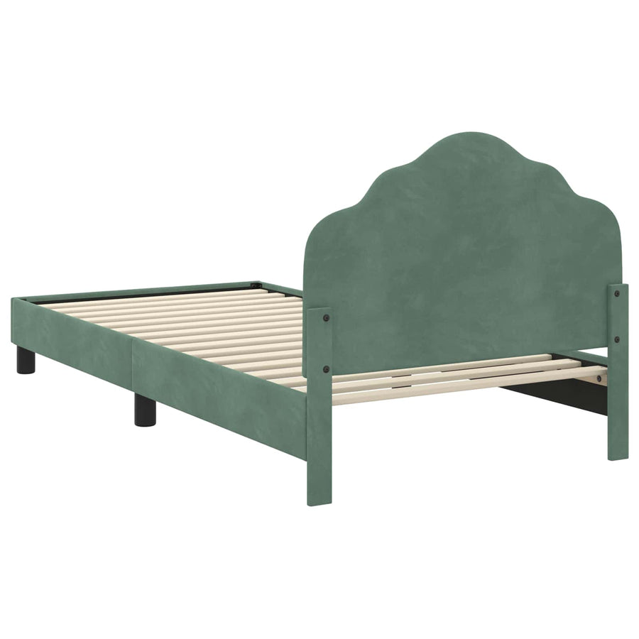 Bedframe voor kinderen met hoofdbord Zeegroen 80 x 200 cm