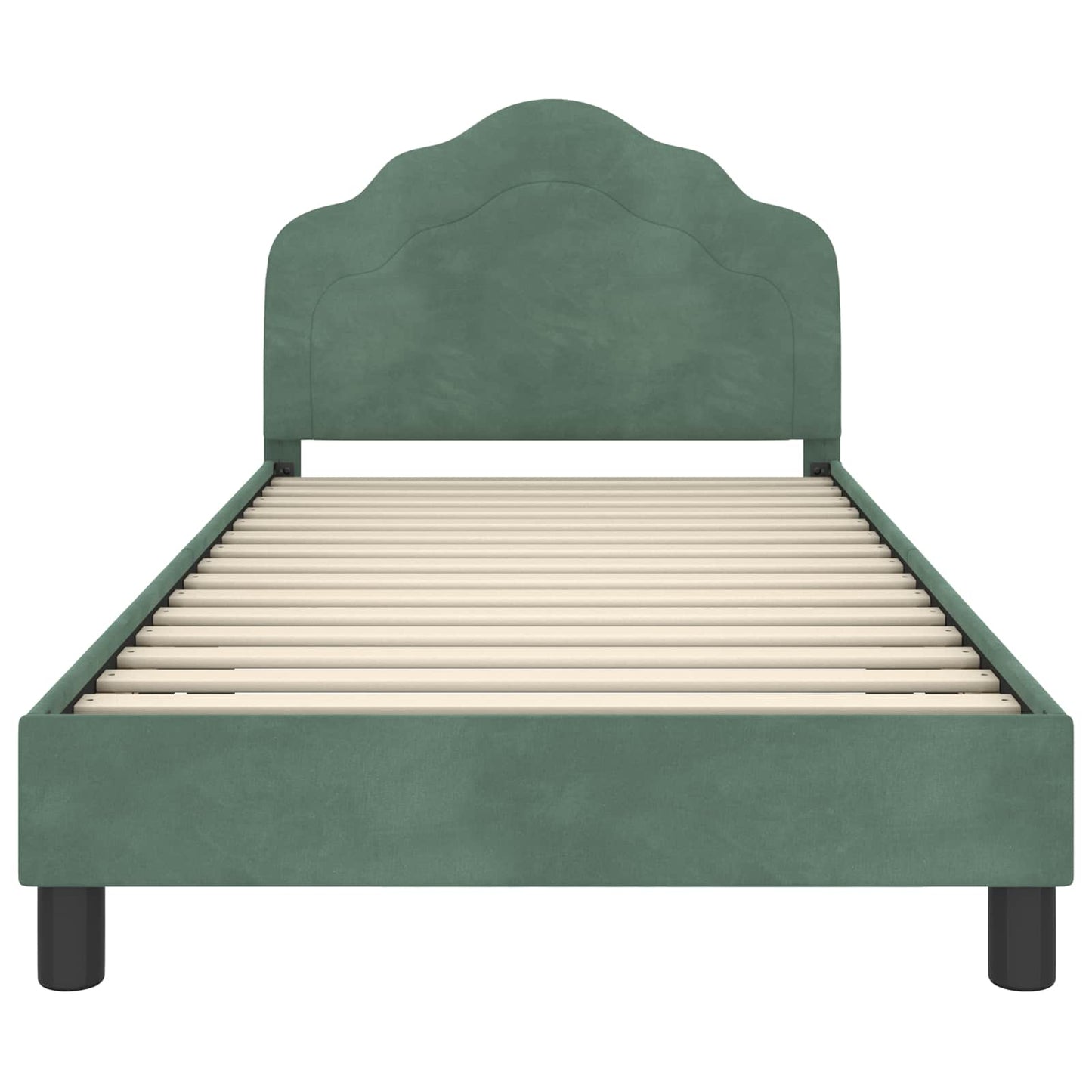 Bedframe voor kinderen met hoofdbord Zeegroen 80 x 200 cm