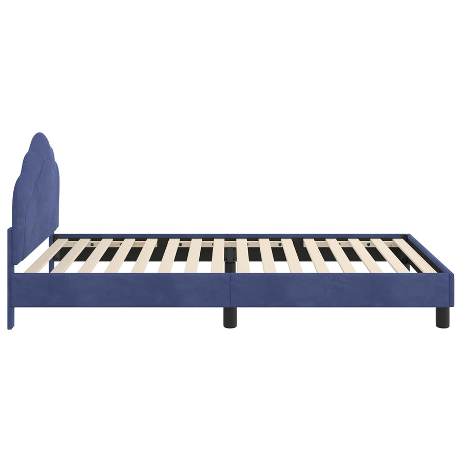 Bedframe voor kinderen met hoofdbord Politieblauw 80 x 200 cm