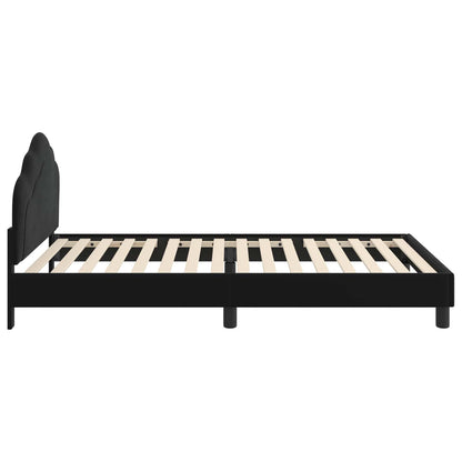 Bedframe voor kinderen met hoofdbord Zwart 90 x 190 cm Fluweel