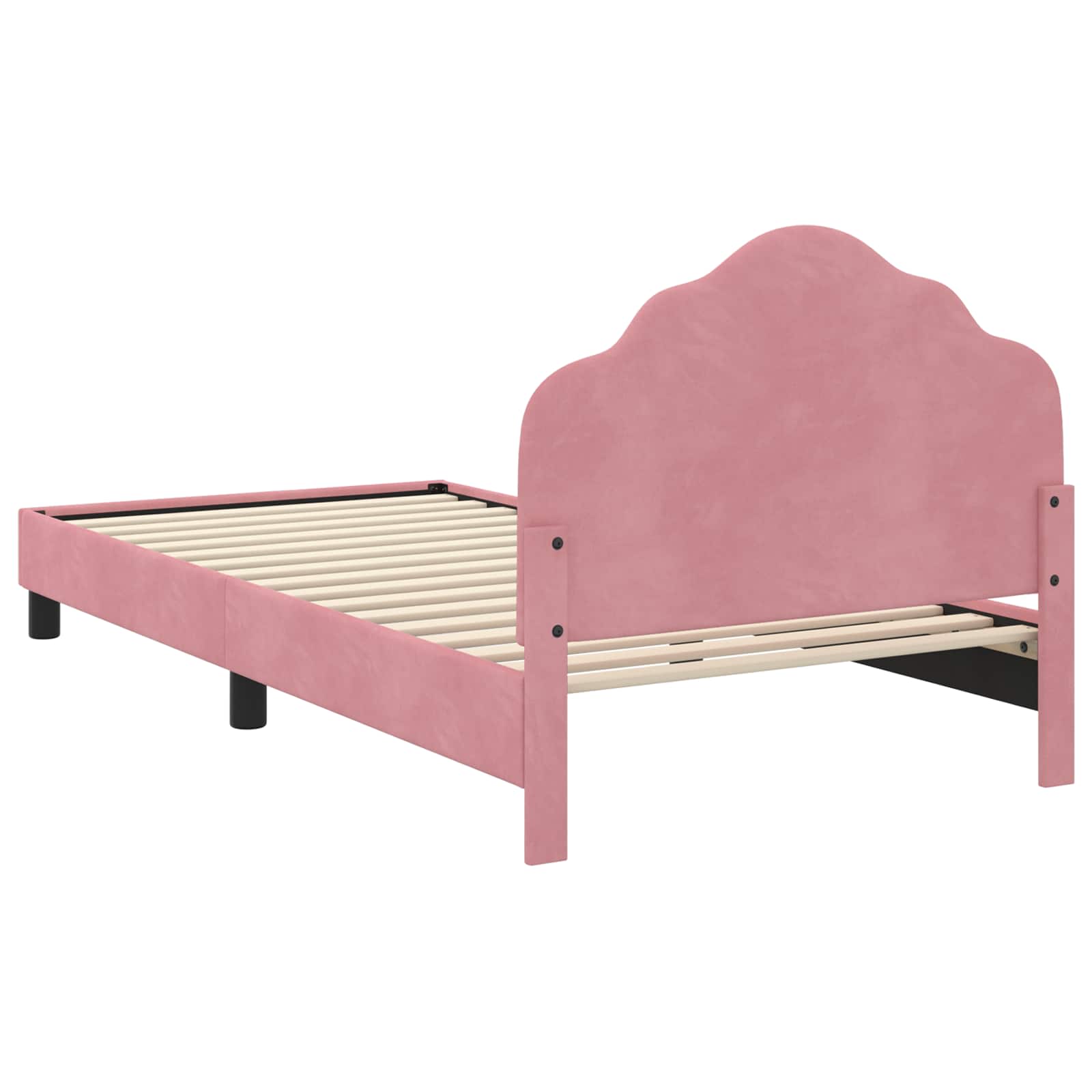 Bedframe voor kinderen met hoofdbord Roze 90 x 190 cm Fluweel
