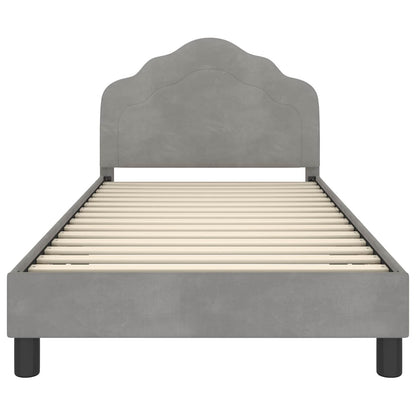Bedframe voor kinderen met hoofdbord Lichtgrijs 90 x 200 cm