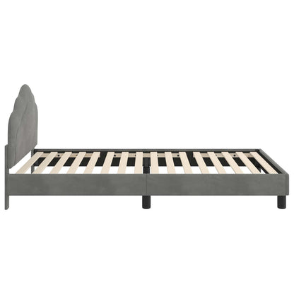 Bedframe voor kinderen met hoofdbord Donkergrijs 90 x 200 cm