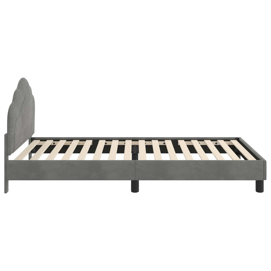 Bedframe voor kinderen met hoofdbord Donkergrijs 90 x 200 cm