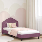Kinderbedframe 90x200 cm paars fluweel