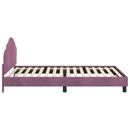 Bedframe voor kinderen met hoofdbord Paars 90 x 200 cm Fluweel