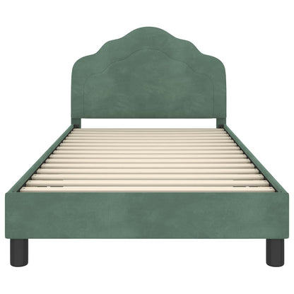Bedframe voor kinderen met hoofdbord Zeegroen 90 x 200 cm