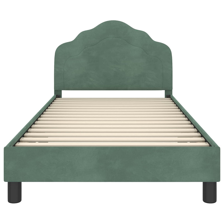 Bedframe voor kinderen met hoofdbord Zeegroen 90 x 200 cm