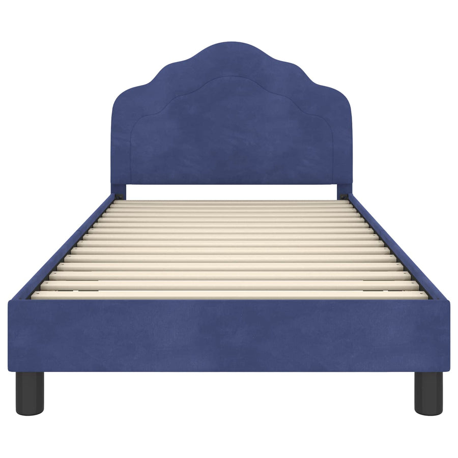 Bedframe voor kinderen met hoofdbord Politieblauw 90 x 200 cm