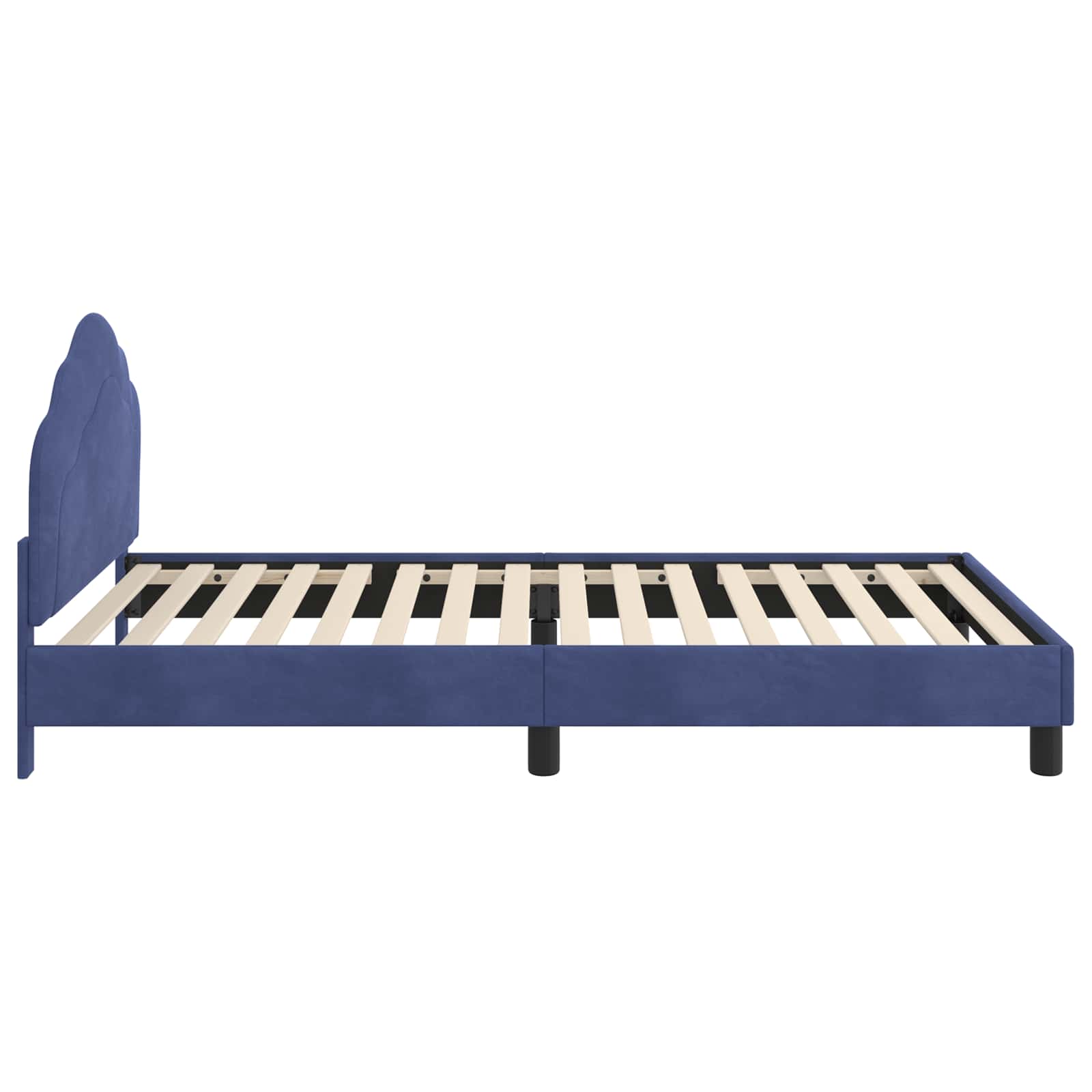 Bedframe voor kinderen met hoofdbord Politieblauw 90 x 200 cm