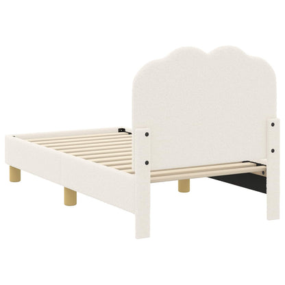 Peuterbedframe met hoofdbord Crèmekleurig 70 x 140 cm Bouclé