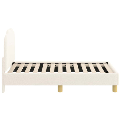 Peuterbedframe met hoofdbord Crèmekleurig 70 x 140 cm Bouclé