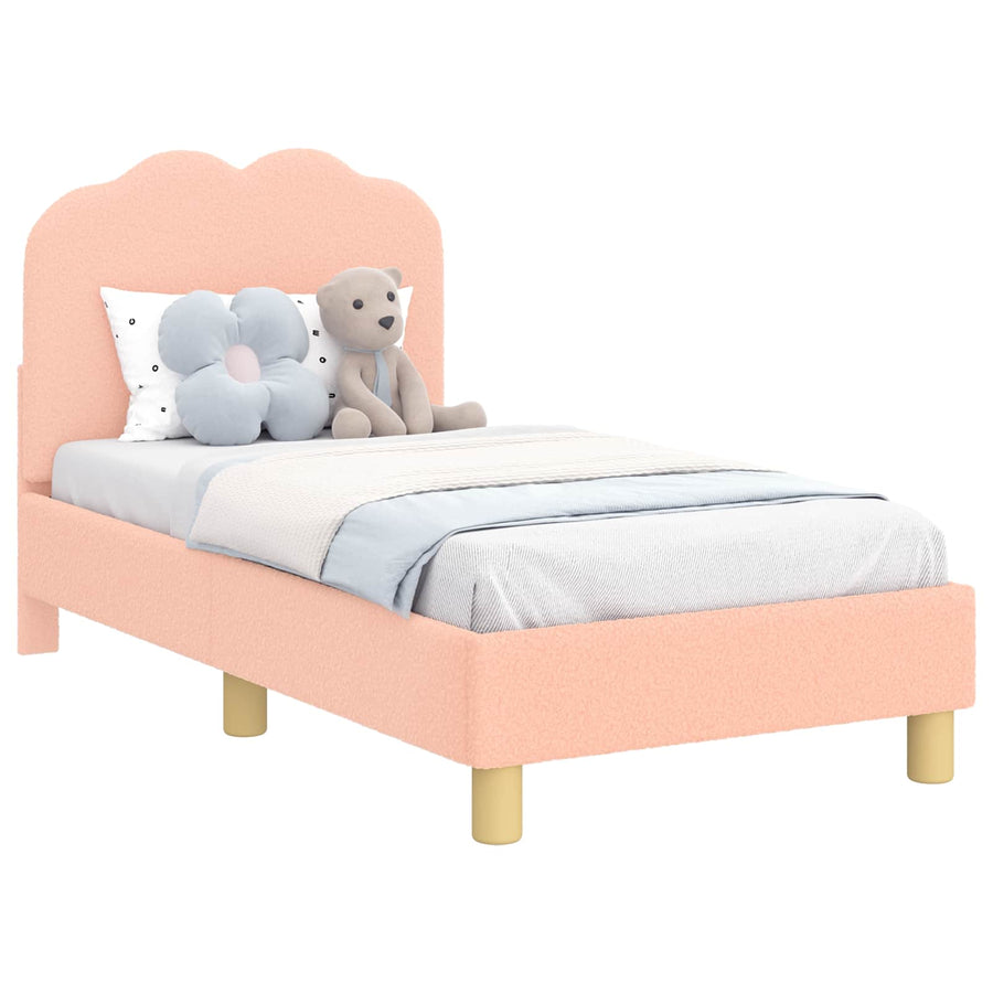 Peuterbedframe met hoofdbord Roze 70 x 140 cm Schapenstof