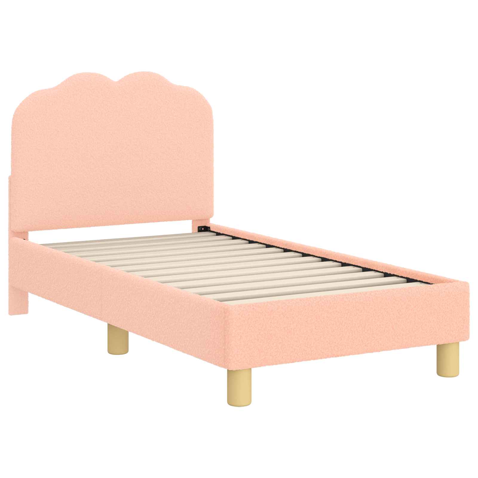 Peuterbedframe met hoofdbord Roze 70 x 140 cm Schapenstof