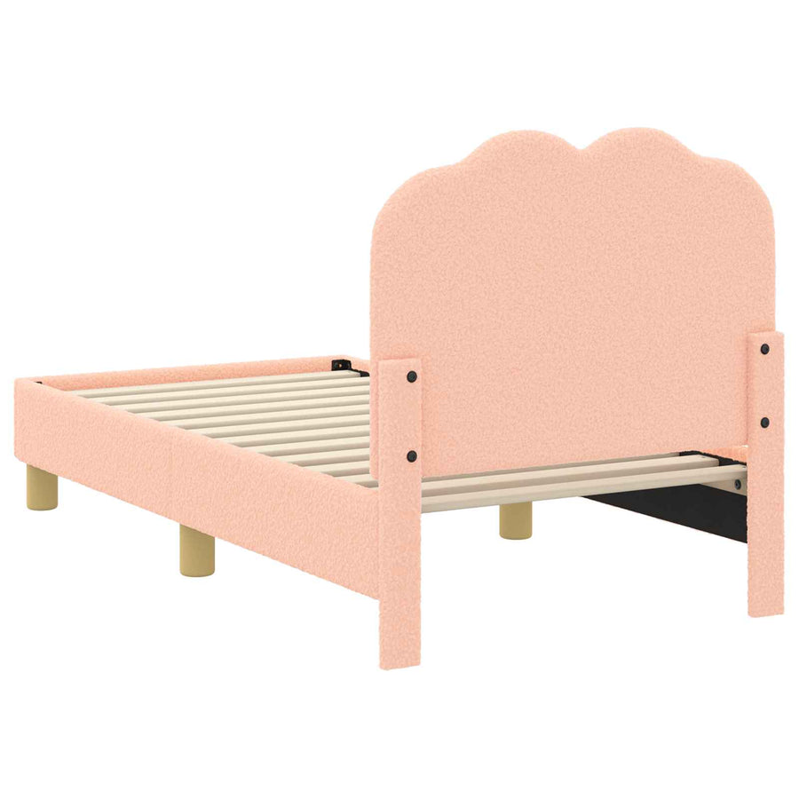 Peuterbedframe met hoofdbord Roze 70 x 140 cm Schapenstof