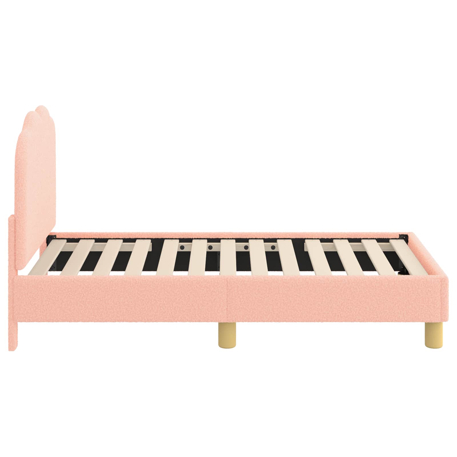 Peuterbedframe met hoofdbord Roze 70 x 140 cm Schapenstof